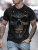 2023 New Men's Gender-Neutral T-Shirt 3D Printed Lion Round Neck Casual Short Sleeve Top Street Wea Men'st-Shirtoversizedt-Shirt