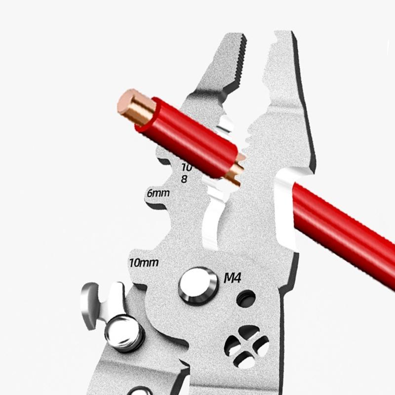 Foldable Wire Strippers with Electricity Measurement Function 4 In 1 Easy Multifunction Wire Stripping Pliers