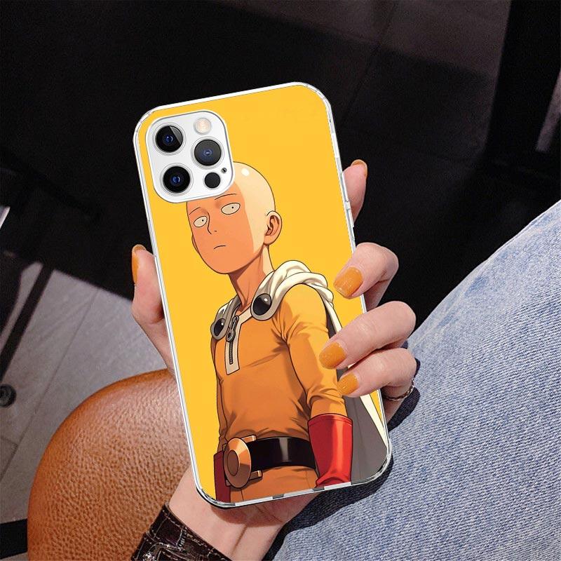 One P-Punch-Man Saitama King Phone Case For iPhone 13 12 Mini 11 Pro Max XS XR X SE 7 8 Plus 5S 5 6S 6 Gift Print Cover Fundas