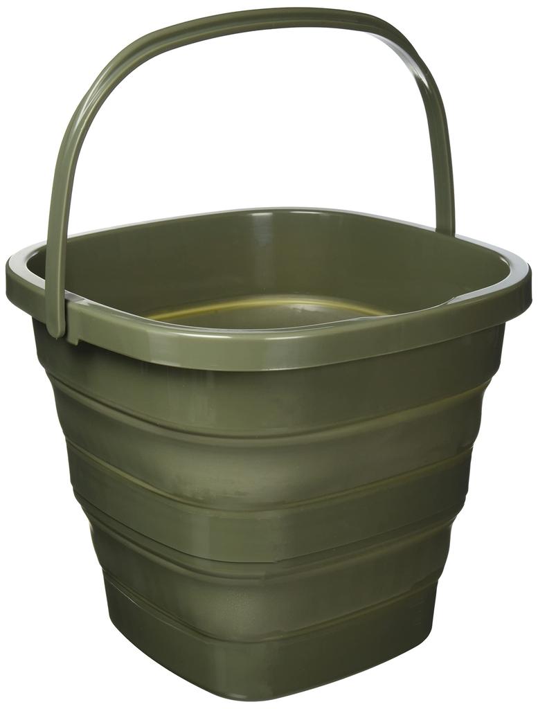 Găleată pliabilă BUNDOK 10L BD-602KA, kaki, compactă, pliabilă, pentru depozitare