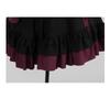 Long Sleeves Polyester Ruffle Dress with Bows, Women's Black and Red Gothic Dress for Women