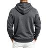 Men Heather Full Zip Hoodie Jacket, Drawstring Hood Long Sleeve Sweatshirt With Multi Arm Cargo Pockets Casual Outdoor Zip Up Hooded Coat