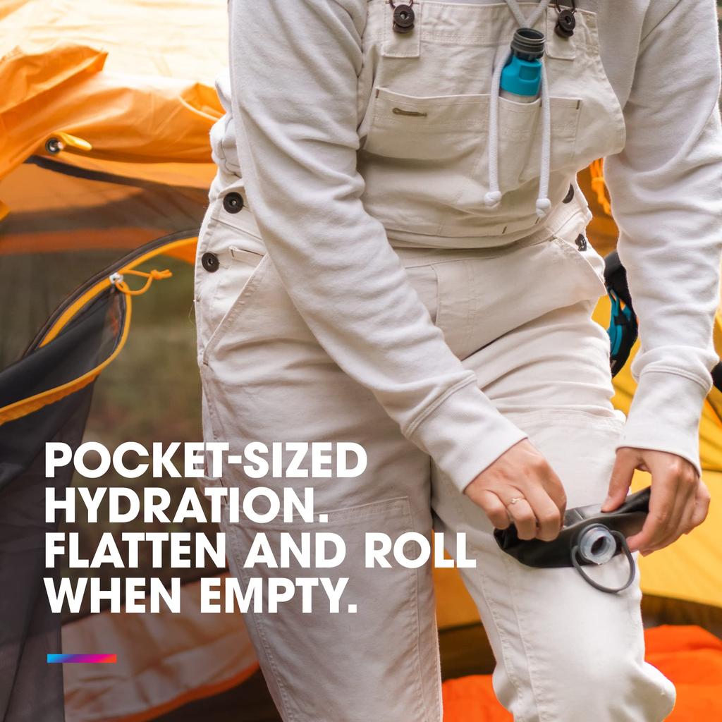 HydraPak STOW 1L Stow Bottle, GS330, Tahoe Blue