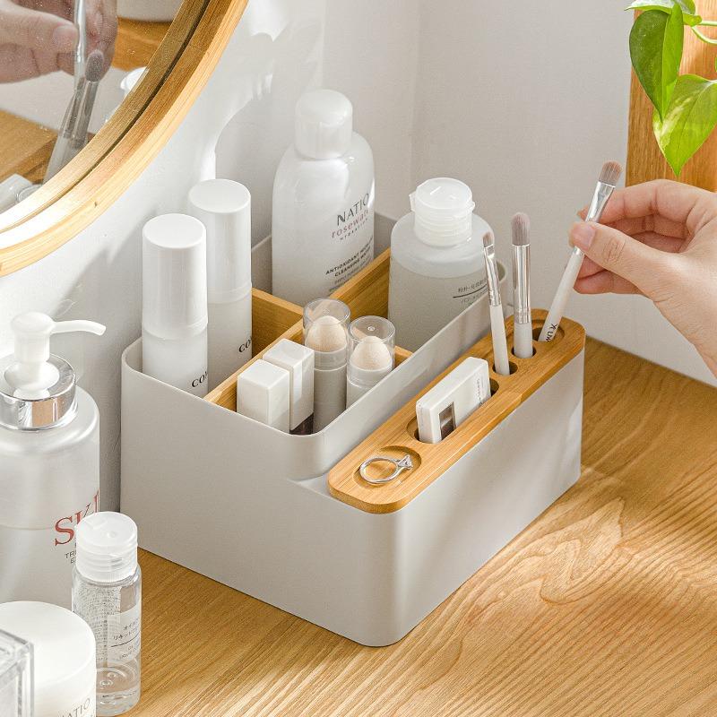 Desktop Remote Controller Storage Boxes Office Sundries Organization Bins Home Detachable Partition Cosmetics Jewelry Box