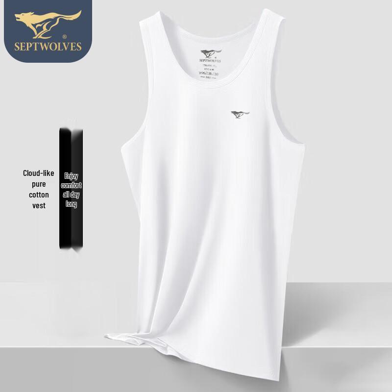 Septwolves Men's Pure Cotton Athletic Tank Top