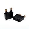 EU US UK AU Mini Dull Polish Power Plug Adapter Travel Plug Converter Outlet Wall Power Converter (Black)