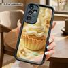 Phone Case: 2D flat, suitable for Samsung Galaxy A34 A35 M05 M06 S20 S22 S21 FE Plus 5G protective cases, cream cupcake, perfect Christmas and Hallowe