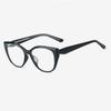 Blue Light Blocking Eyeglasses Transparent Grey TR90 Frame Designer Eye Wear Retro Style Modern Oversized Eyewear