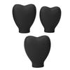 3pcs Makeup Brush Cover Portable Silicone Hrt Shaped Cosmetic Brush Guard   for Women Girls