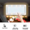 Car Sun Visor Vanity Mirror - Rechargeable 3-Mode Makeup Mirror with 60 Dimmable Clip-on LEDs Light