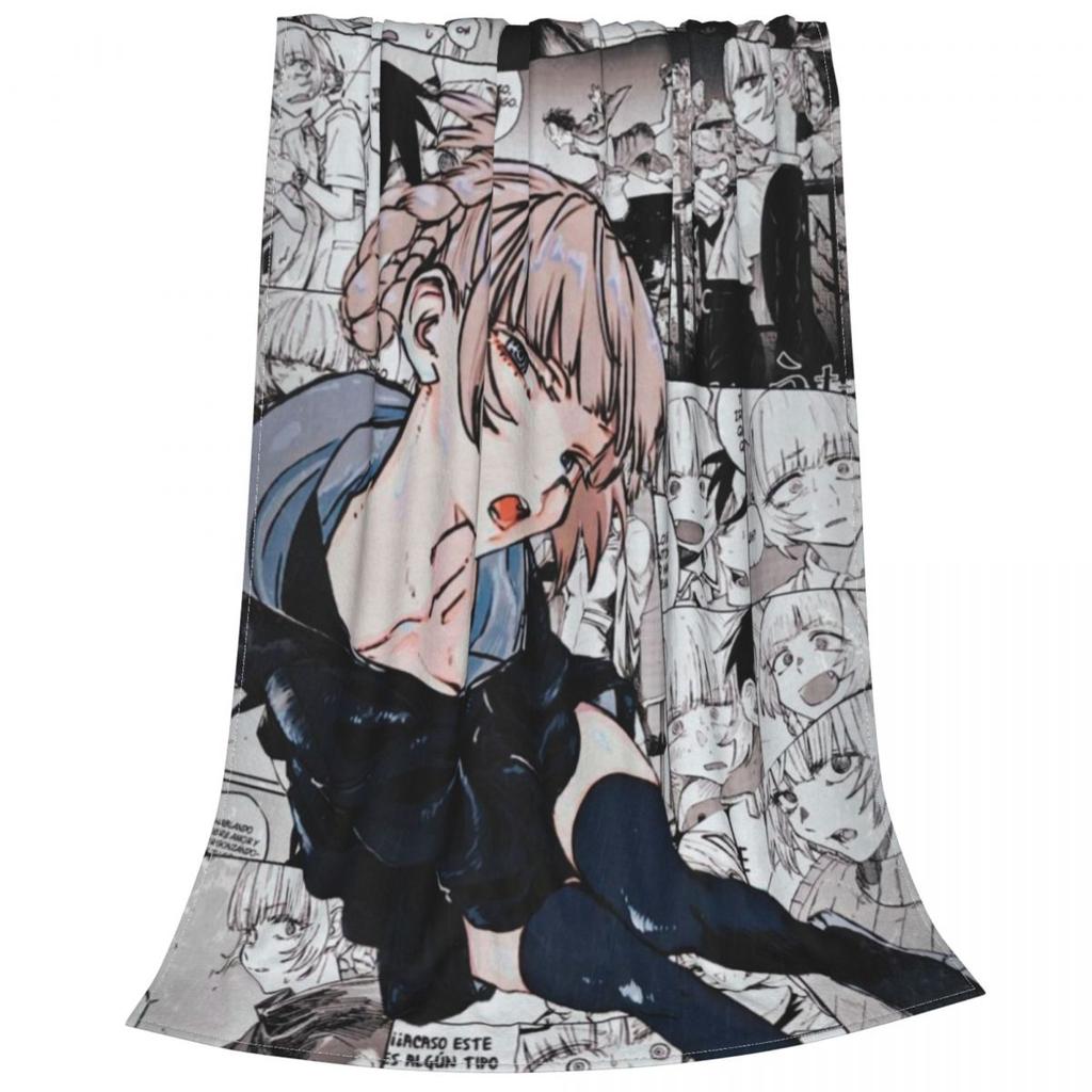 Nanakusa Nazuna Anime Blanket Yofukashi No Uta Call of the Night Plush Vintage Throw Blanket for Bedding Lounge Autumn/Winter