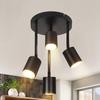 Ceiling Spotlight - NETTLIFE - 4 Lights - Black - GU10 - 350° Rotatable