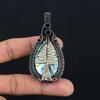 Abalone Shell 999 Copper Wire Wrapped Pendant, Handmade Gemstone Pendant Jewelry, Gifts For Wife Brand New Pendant