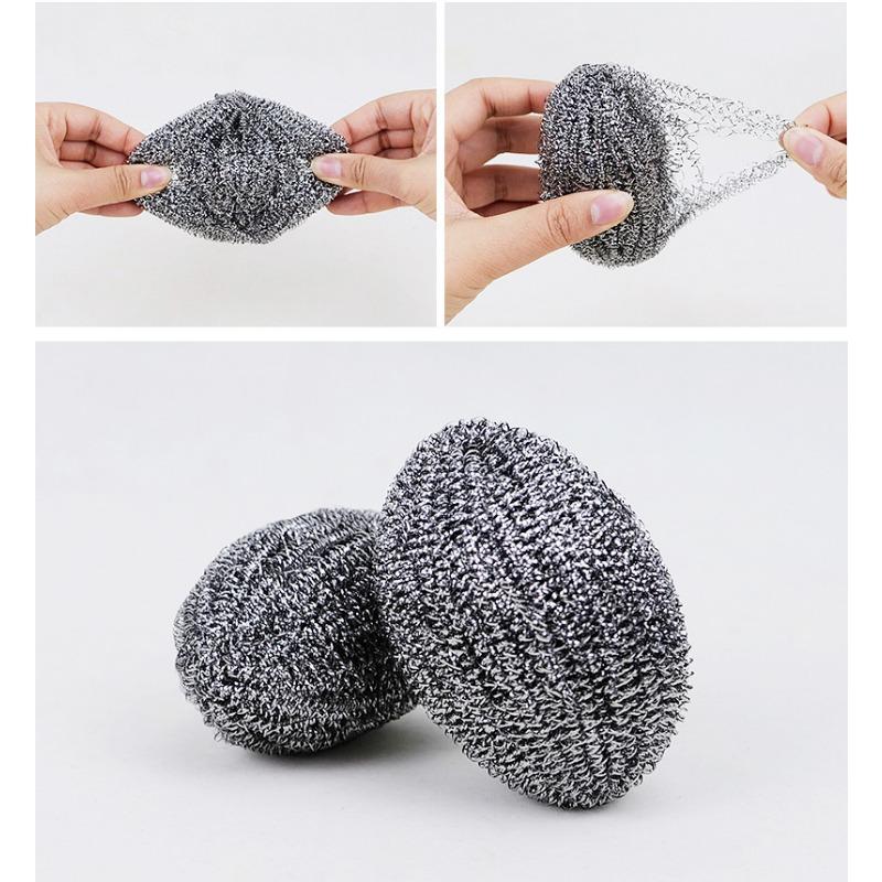 Large encryption lanyard steel wire ball stainless steel cleaning ball kitchen brush pot dish washing wire oil removal artifact