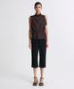 RE RHEE Belted Draped Sleeveless Blouse