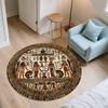 Ancient Egyptian Totem  Round Area Rug,Carpet Rug for Living Room Bedroom Sofa Playroom Decor,Non-slip Floor Mat