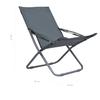 Foldable Beach Chairs 2 pcs Grey Fabric