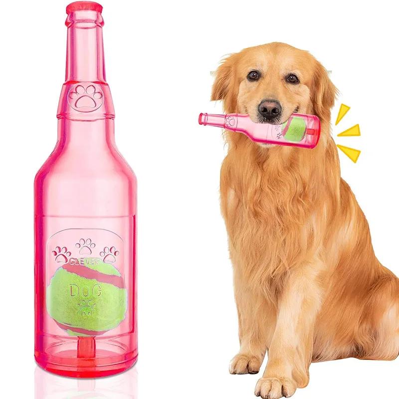 

Squeaky Water Bottle Dog Toy for Aggressive Chewers, Durable Chew Toy for Medium & Large Dogs XS
