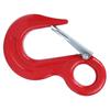 Red Alloy Steel Crane Hook 5000kg Load Capacity Safety Latch Hook  Industrial Rigging