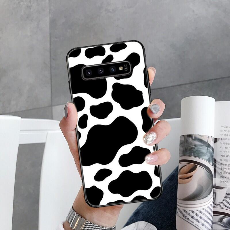 Cow zebra Leopard Polk Dot Black White Phone Case for Samsung Galaxy S22 S20 Ultra S20 S22 Plus S21 S10 S9 S8 Plus S10E S20 FE