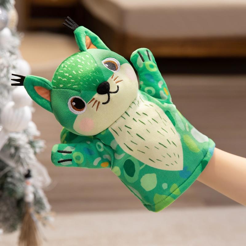 Cute Cartoon Squirrel Hand Puppet Plush Toy Role-playing Animal Kawaii Accompany Gifts For Kids