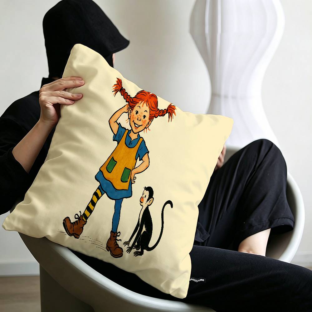 pPippi Longstocking Pillow Cover Design cushion Cover decor Holiday Decorati
