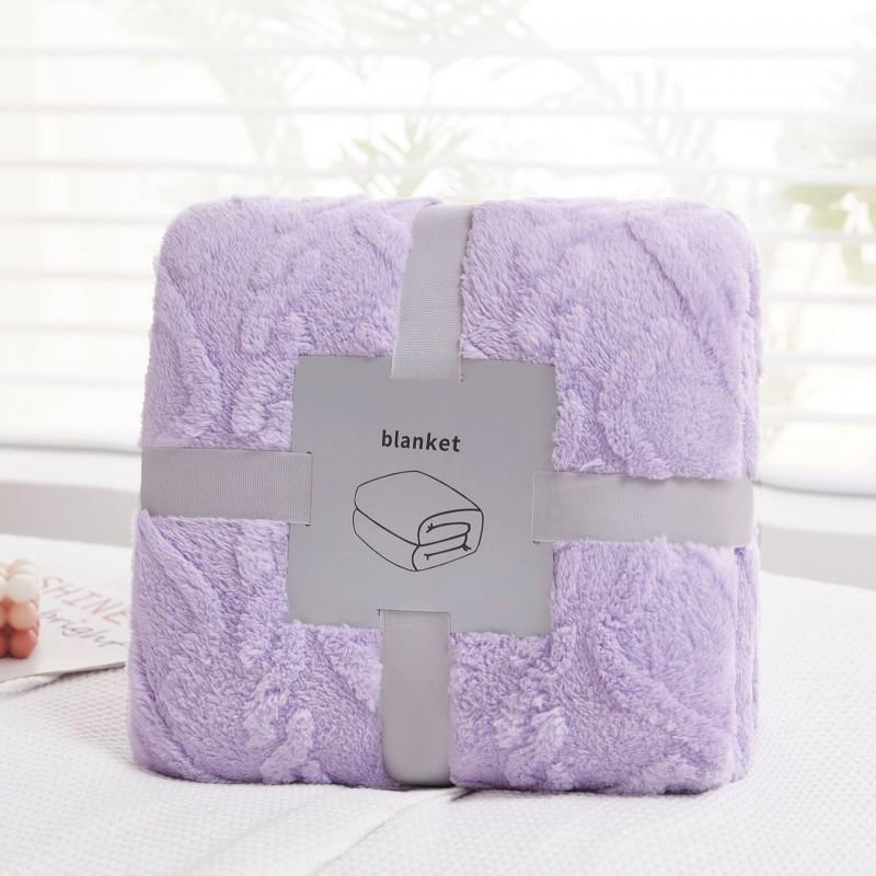 TaoFuu Fleece Blanket Jacquard Nap Office Sofa Dorm Bed