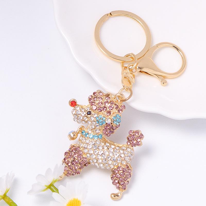 Colorful Rhinestone 3D Tiger Keychain and Metal Backpack Accessory