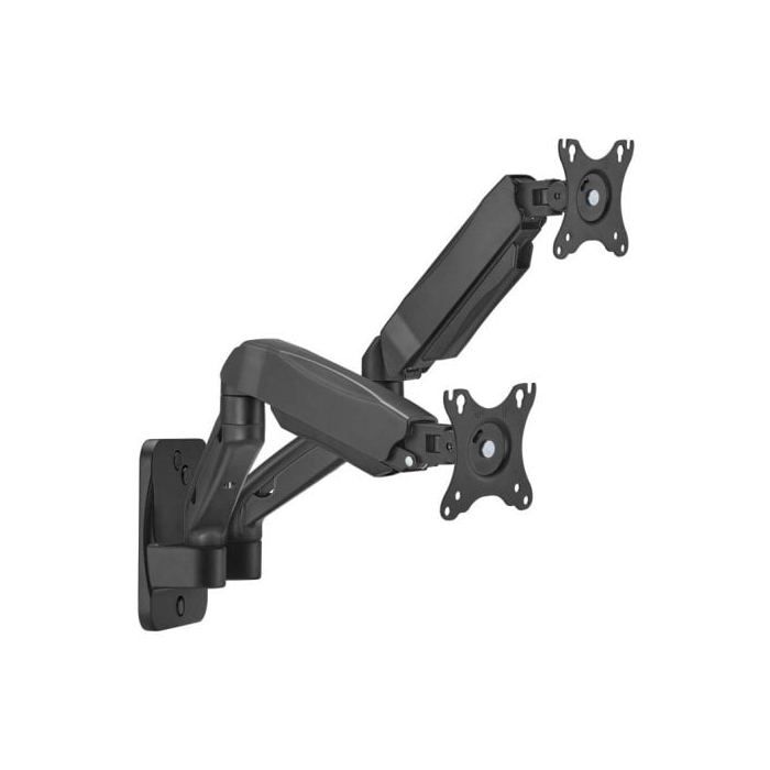 Aisens Soporte de Pared Pro Contrapeso Giratorio e Inclinable para Monitor/TV 2 Brazos 9Kg 17-32" Negro