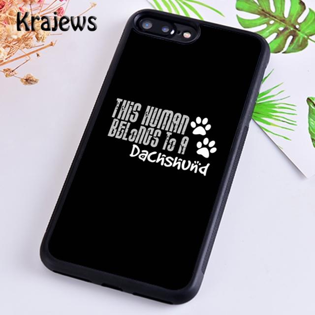 Krajews Dachshund Dog Ballon Soft Phone Case Cover For iPhone 14 5 6s 7 8 Plus XR XS 11 12 13 Pro Max Samsung S21 S22ultra Plus