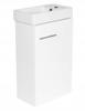 Bathroom Cabinet with Washbasin 60x40 Cm, White Gloss, Hanging, Small