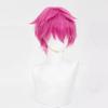 Hochwertige Saiki Kusuo Cosplay-Perücke, rosa, kurz, hitzebeständig, Kunsthaar, Anime-Rollenspiel-Perücken + Perückenkappe