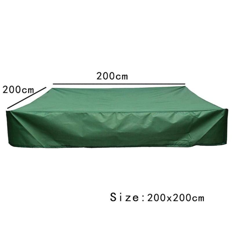 Square Green Garden Kids Sandbox Cover Small Garden Pond Cover Waterproof Sun Shade Cover for Outdoor Play Areas