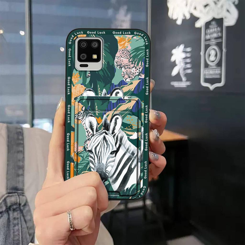 Niedliche TPU Handyhülle für Sharp Aquos Zero6/Aquos Air Stoßfest Kartenfach Kartenhalter Langlebig Vollständig umschließend Schmutzabweisende Hülle