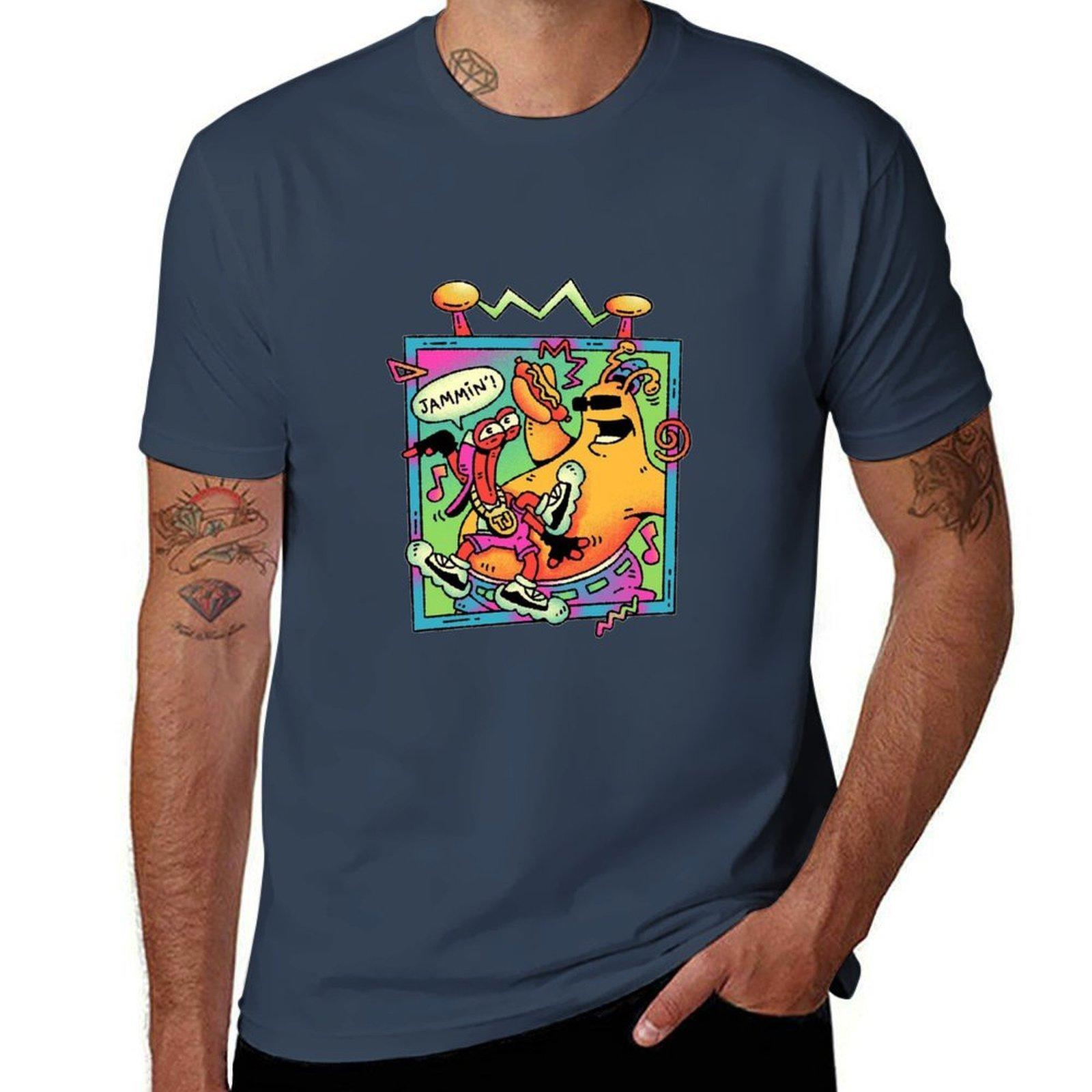 ToeJam Earl Classic TShirt Casual Loose Fit Summer Tee Shirt S