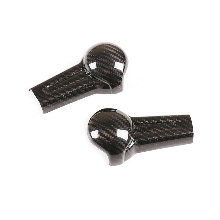 Carbon Fiber Gear Shift Knob Cover Auto Interior Accessories Decorative Trim for Ford Mustang 2015-2016 Black/Red Lightweight