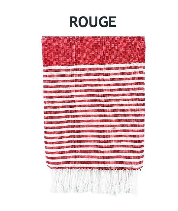 Honeycomb Beach Fouta 100% Cotton Large Size - Softness and Comfort - Beach Towel - 100x200cm - 100 X 200 Cm - Red