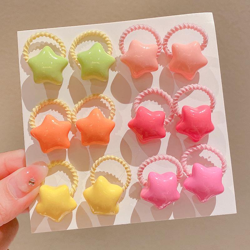 2024 Kid-Friendly Hair Accessories Set - Elastic Cartoon Hair Ties & Ropes for Girls, No-Pain Design