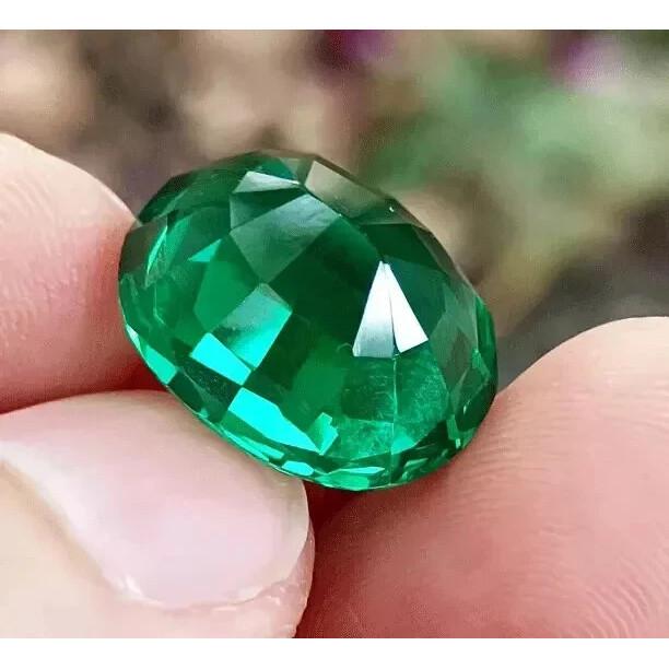 Natural Awesome Green Emerald Oval 10-12 Ct Certified Beautiful Loose Gemstone