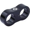 2 Pack Black AN10 10AN Billet Aluminum Nylon/Steel Braided Pipe Tube Dual Oil Fuel Water Line Hose Separator Clamp Tooling Mount