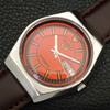 VINTAGE SEIKO 5 AUTOMATIC JAPAN 6309A MENS ORANGE COLOR DIAL WATCH A702711-1 R210-a702711