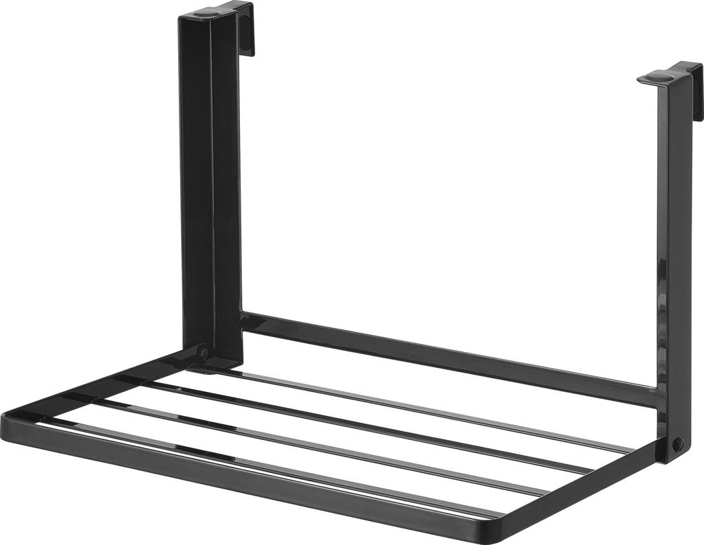 Yamazaki Tower Folding Shelf, Black, Dimensions W37 x D28.5 x H25cm (W x D x H), Bathroom Storage Rack, Towel Rack, Folding Rack, Model 1619