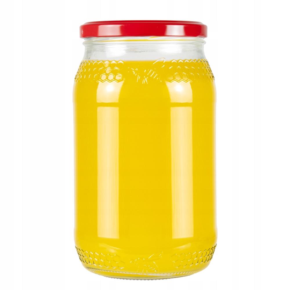 48x Jar 900 Ml BEE HONEYCOMB with Screw Cap Fi82 for HONEY Jars 0.9L