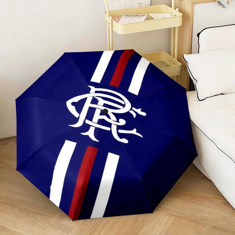 1PC Rangers Fc Crest Automatic Umbrella - Suitable Travel Outdoor Portable Umbrella Birthday Gift Daily Essentials