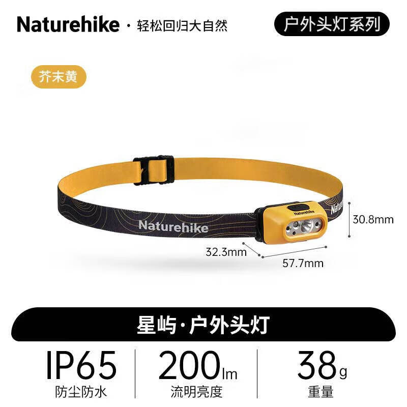 

Налобний ліхтар Naturehike Star Island для активного відпочинку One Size