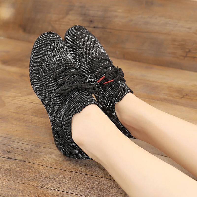 Fly Woven Mesh Dance Shoes for Girls and Women Waltz Tango Yoga Ballet Teacher Practice Dance Shoes