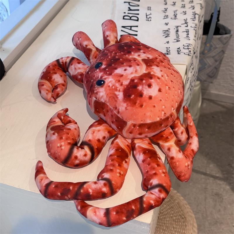 Lifelike Crab Plush Toy Soft ReaListic Crab Stuffed Pendant Doll Key Chain Bag Decoration Toys Birthday Gift Christmas Present