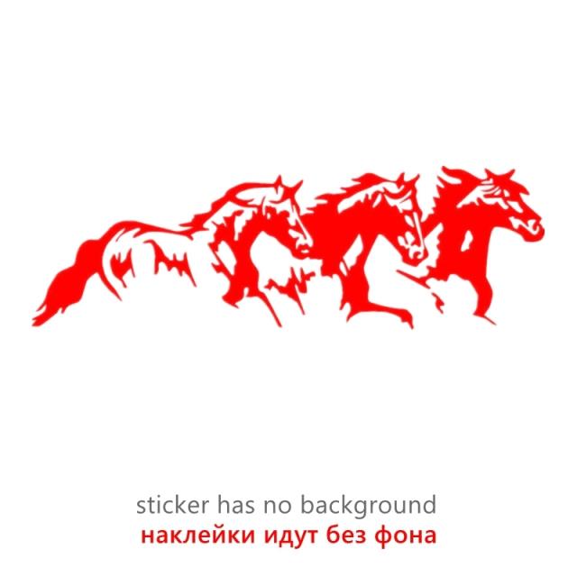Ck3386 #Running Horses Vinyl Car Sticker Waterproof Cool Waterproof Removable Decal Self -Adhesive Car Auto Stickers