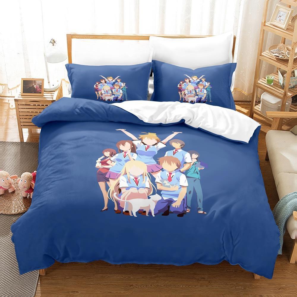 

3D Kawaii Girls The Pet Girl Of Sakurasou Bedding Set Single Twin Full Queen King Size Bed Set Adult Kid Bedroom Duvetcover Sets EU single(135x200cm)