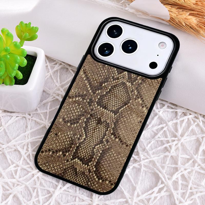 

Snake skin texture Shockproof Phone Case for iPhone 17 Air 16e 15 11 12 14 13 Pro Max Cover Coque iPhone 16 Pro Max